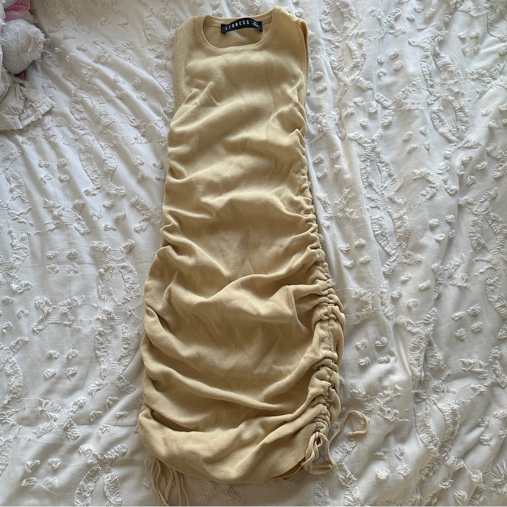 Side scrunched mini dress